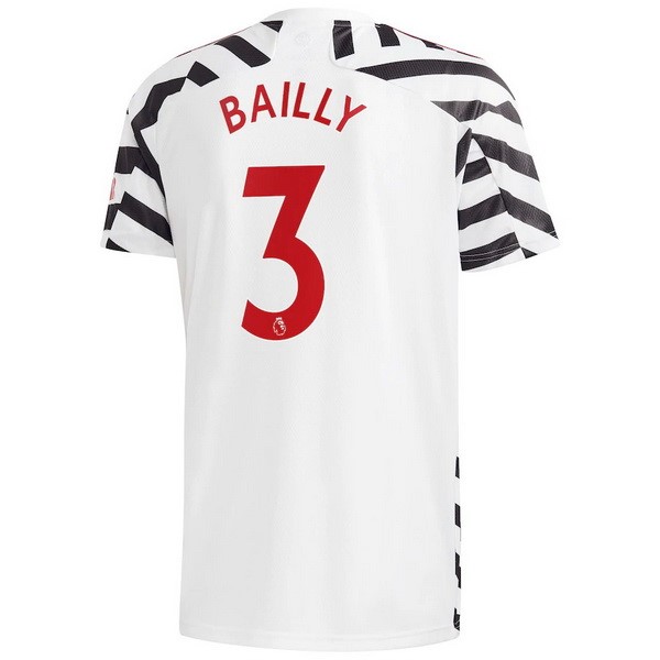 Camiseta Manchester United NO.3 Bailly Tercera equipo 2020-2021 Blanco